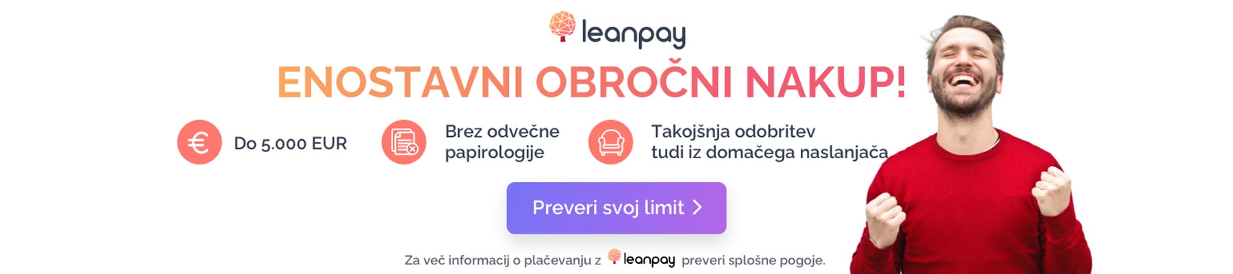 Leanpay credit - Preveri svoj limit