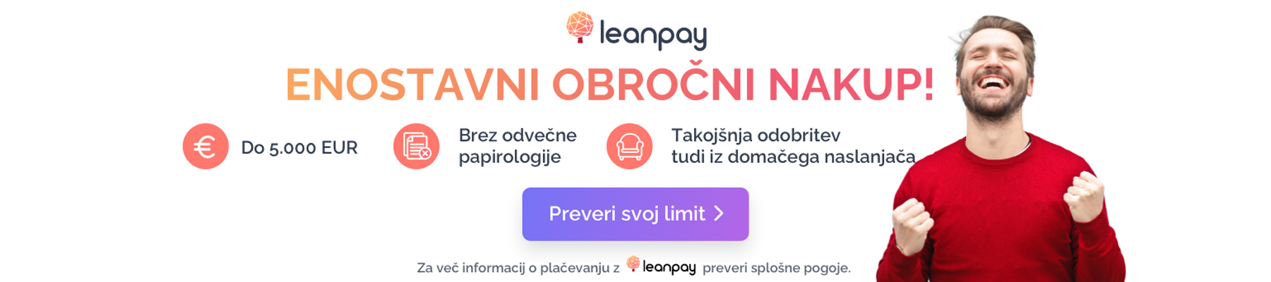 Leanpay credit - Preveri svoj limit