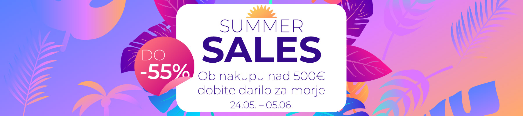 Summer sales. Ob nakupu dobite darilo za morje