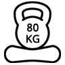 Nosilnost na 1 človeka - 80 kg
