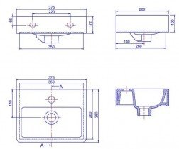 Aqua Rodos - Umivalnik Mini 37