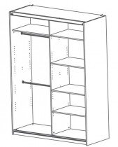 Fola - Garderobna omara Fast 150 cm bela