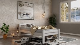 Postelja Lesy - 120x200 Bela