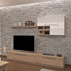 Dnevni regal Alba sonoma hrast + bel
