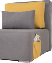 Fola - Fotelj z ležiščem Ambi - siva+oranžna