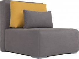 Fotelj z ležiščem Ambi - siva+oranžna