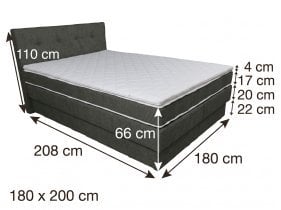 Fola - Boxspring postelja Merlin 120x200