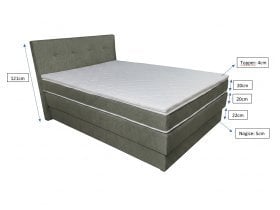 Fola - Boxspring postelja Merlin 120x200