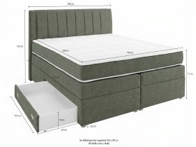 Fola - Boxspring postelja Jasmina 140x200