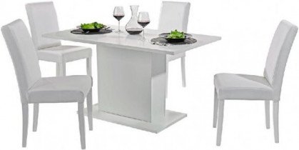 Fola - Jedilna miza Lavina 1 - bela+visok sijaj bela