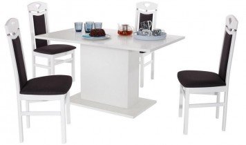 Fola - Jedilna miza Lavina 2 - bela/visok sijaj