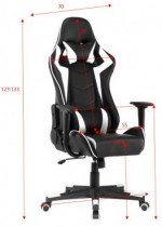 Fola - Gaming stol Stripe črn+bel