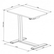 Fola - Računalniška miza z nastavljivo višino Primo
