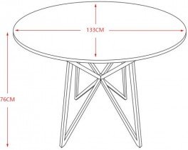 Fola - Jedilna miza Klavdija 2 - 133x76 cm
