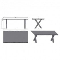 Fola - Jedilna miza X-Poot - 200x95 cm
