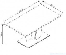 Fola - Jedilna miza Bono 160x90 cm - črna