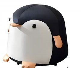 Tabure Pingu - črna/bela