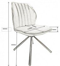 Fola - Jedilniski stol Jens - svetlo siva