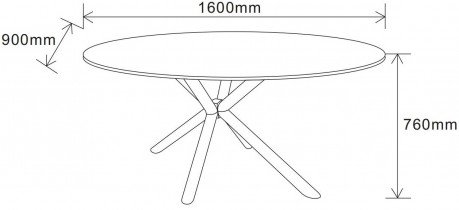 Fola - Jedilniska miza Melis - 160x90 cm