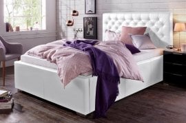 Postelja Sandra 180x200 cm - bela