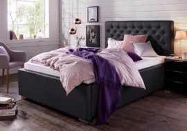 Postelja Sandra 140x200 cm - črna