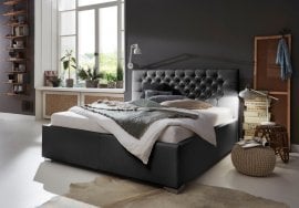 Postelja Sandra 180x200 cm - črna