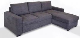 Kotna sedežna garnitura Gavos - temno siva