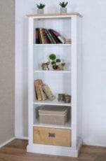 Poličnik Brook - bela/natur