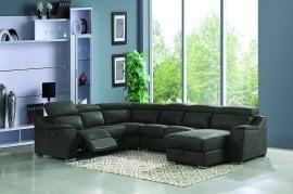 Kotna sedežna garnitura z relaks mehanizmom Pressa - siva - r