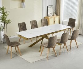 Raztegljiva jedilna miza Goldie - 160/240x90 cm