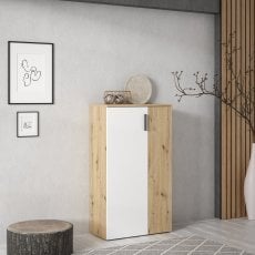 Omara za čevlje Boots - hrast/bela