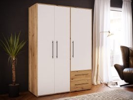 Garderobna omara Mokkaris 833 - hrast/bela