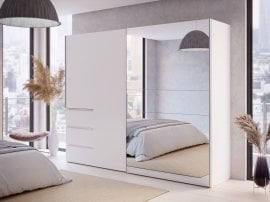 Garderobna omara Winn 250 cm - bela