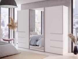 Garderobna omara Winn 270 cm - bela