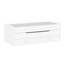 Postelja Twist bela - 2 predala