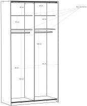 Fola - Garderobna omara z drsnimi vrati - 120 cm