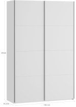 Fola - Garderobna omara z drsnimi vrati Fittio - 150 cm
