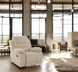 Počivalnik z relaks mehanizmom Capri Soft - svetli bež