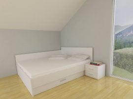 Postelja Soni s predalom - 90x200 cm