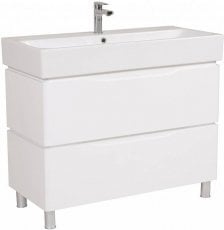 Omarica z umivalnikom Venice - 100 cm bela talna