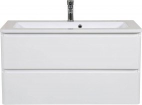 Aqua Rodos - Omarica z umivalnikom Akcent - 100 cm bela stenska