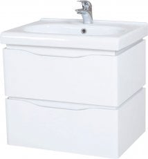 Omarica z umivalnikom Venice - 60 cm bela stenska