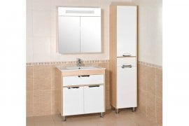 Aqua Rodos - Ogledalo z LED + omarica Nika - 75 cm
