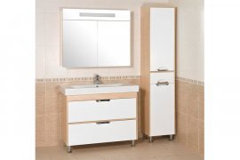 Aqua Rodos - Ogledalo z LED + omarica Nika - 95 cm