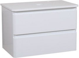 Omarica Akcent - 80 cm bela stenska s pultom