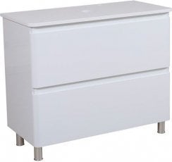 Omarica Akcent - 100 cm bela talna s pultom