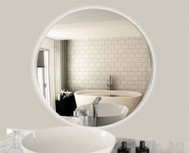 Aqua Rodos - Okroglo kopalniško ogledalo Eklips - 60 cm LED