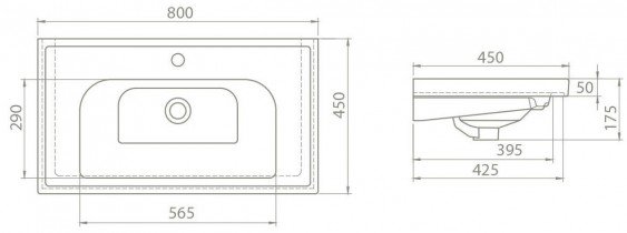 Aqua Rodos - Umivalnik Frame 80
