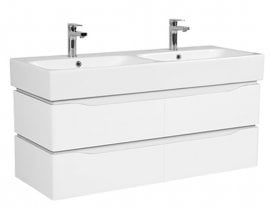 Omarica z umivalnikom Venice 120 bela stenska dvojno