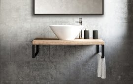 Pult za umivalnik Desk 70 Hrast